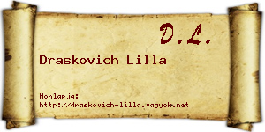 Draskovich Lilla névjegykártya