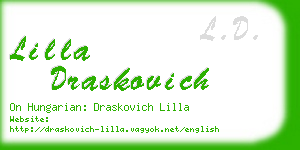 lilla draskovich business card